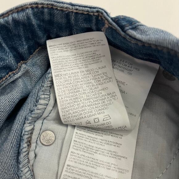 Levi's Overall Dress Girl's Small 4 5 Denim Blue Jumper Casual Americana - Picture 8 of 8